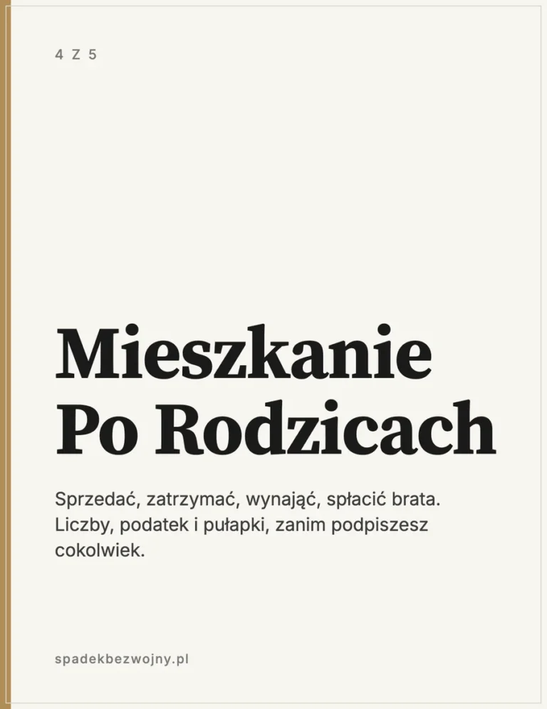 Okładka: Mieszkanie Po Rodzicach