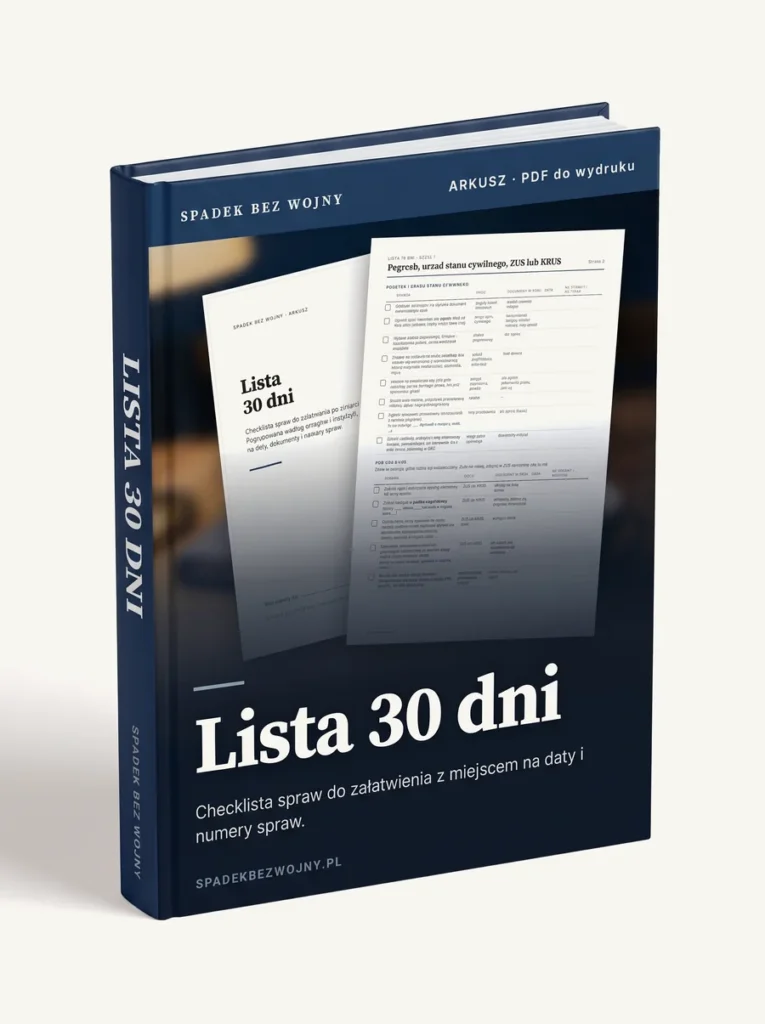Okładka: Lista 30 dni