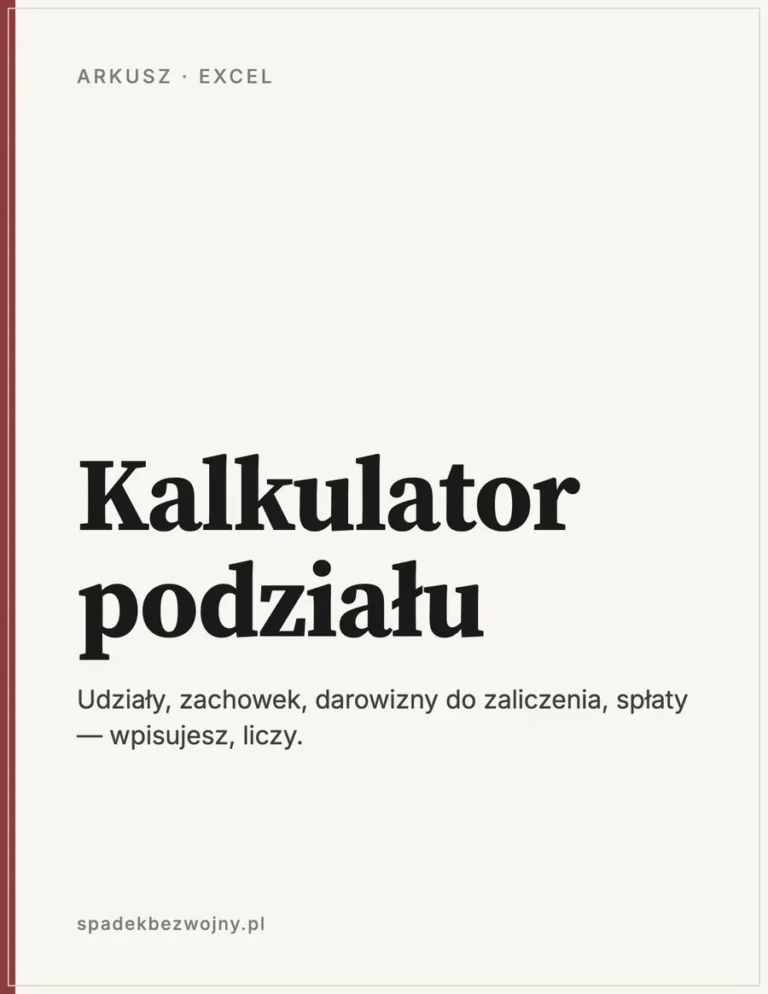 Okładka: Kalkulator podziału